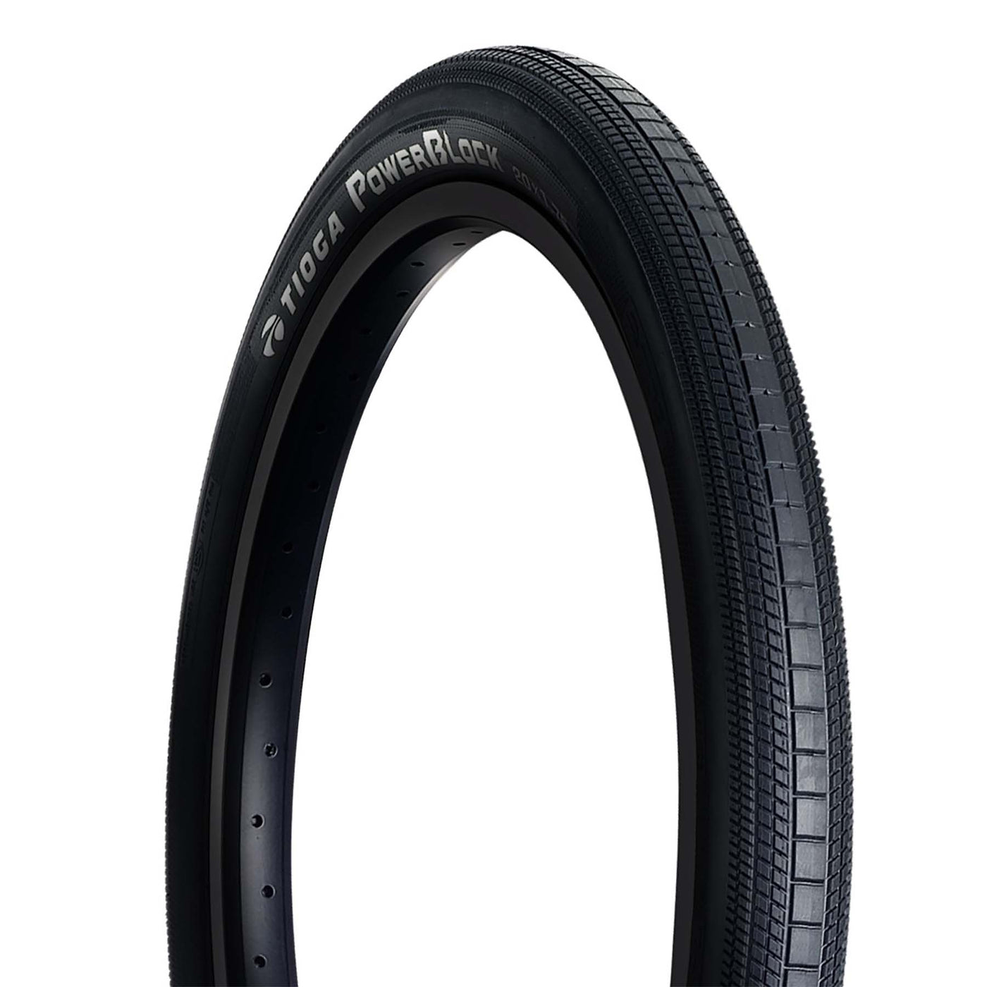 Tioga POWERBLOCK 60 TPI Wired BMX Race Tyre 20" 8Lines Shop - Fast Shipping