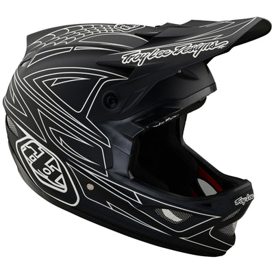 TLD D3 Fiberlite Helmet Spiderstripe - Black 8Lines Shop - Fast Shipping