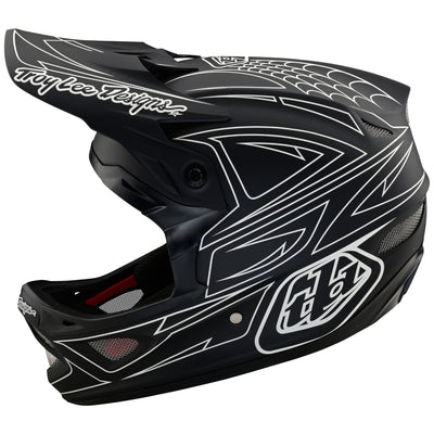 TLD D3 Fiberlite Helmet Spiderstripe - Black 8Lines Shop - Fast Shipping