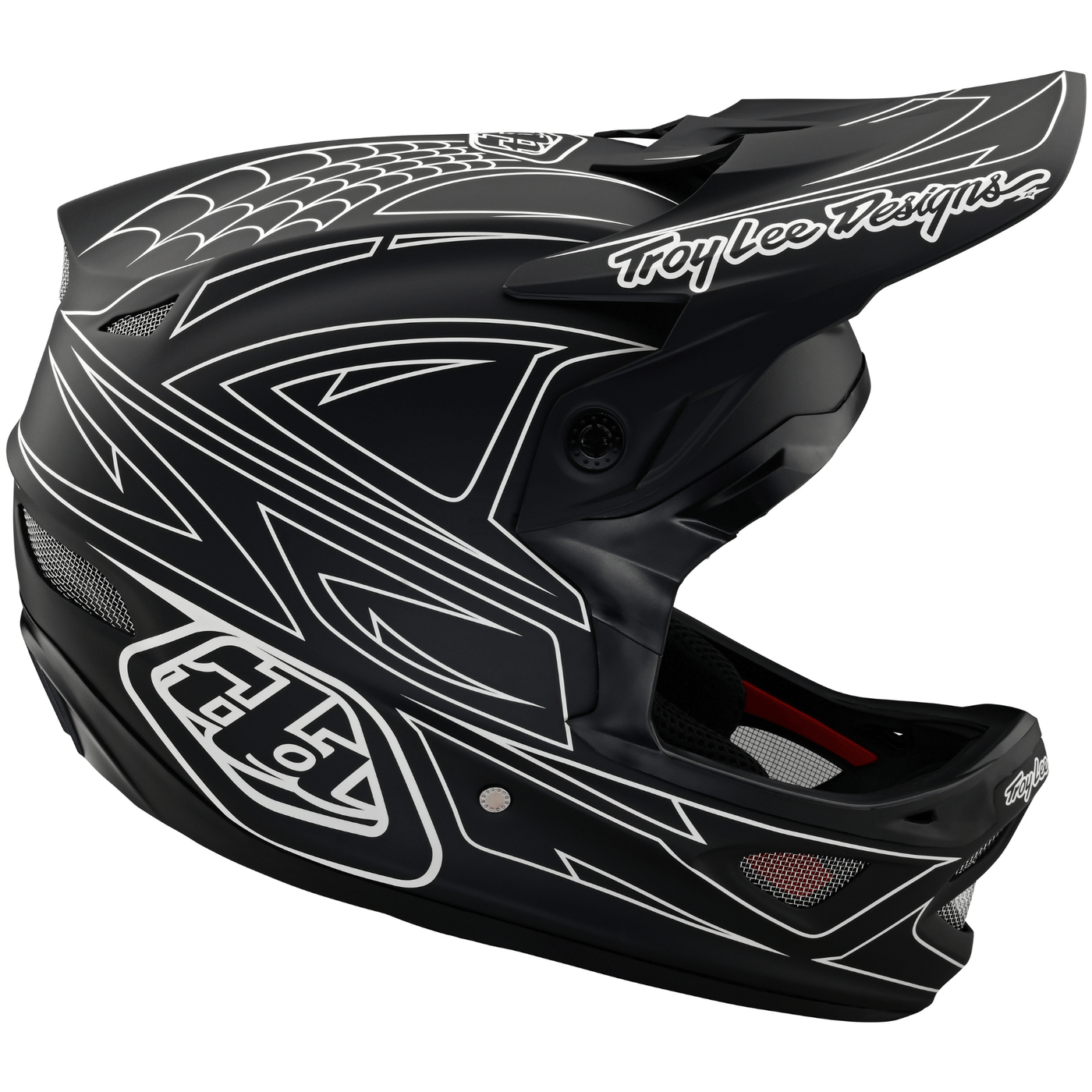 TLD D3 Fiberlite Helmet Spiderstripe - Black 8Lines Shop - Fast Shipping