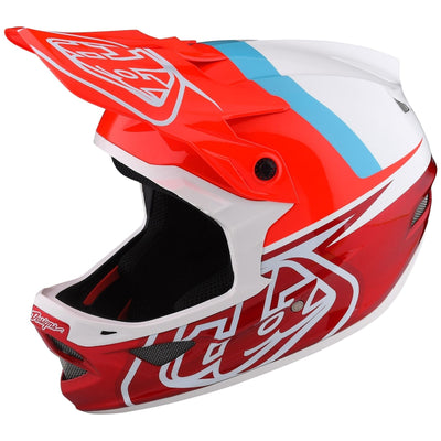 Troy Lee Desgins D3 Fiberlite Helmet Visor Slant - Red 8Lines Shop - Fast Shipping