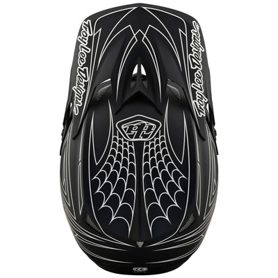 Troy Lee Desgins D3 Fiberlite Helmet Visor Spiderstripe - Black 8Lines Shop - Fast Shipping