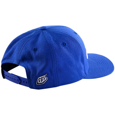 Troy Lee Designs 9FORTY Curved Signature Snapback Hat - Blue/White 8Lines Shop - Fast Shipping