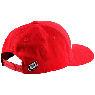 Troy Lee Designs 9FORTY Curved Signature Snapback Hat - Red/White 8Lines Shop - Fast Shipping