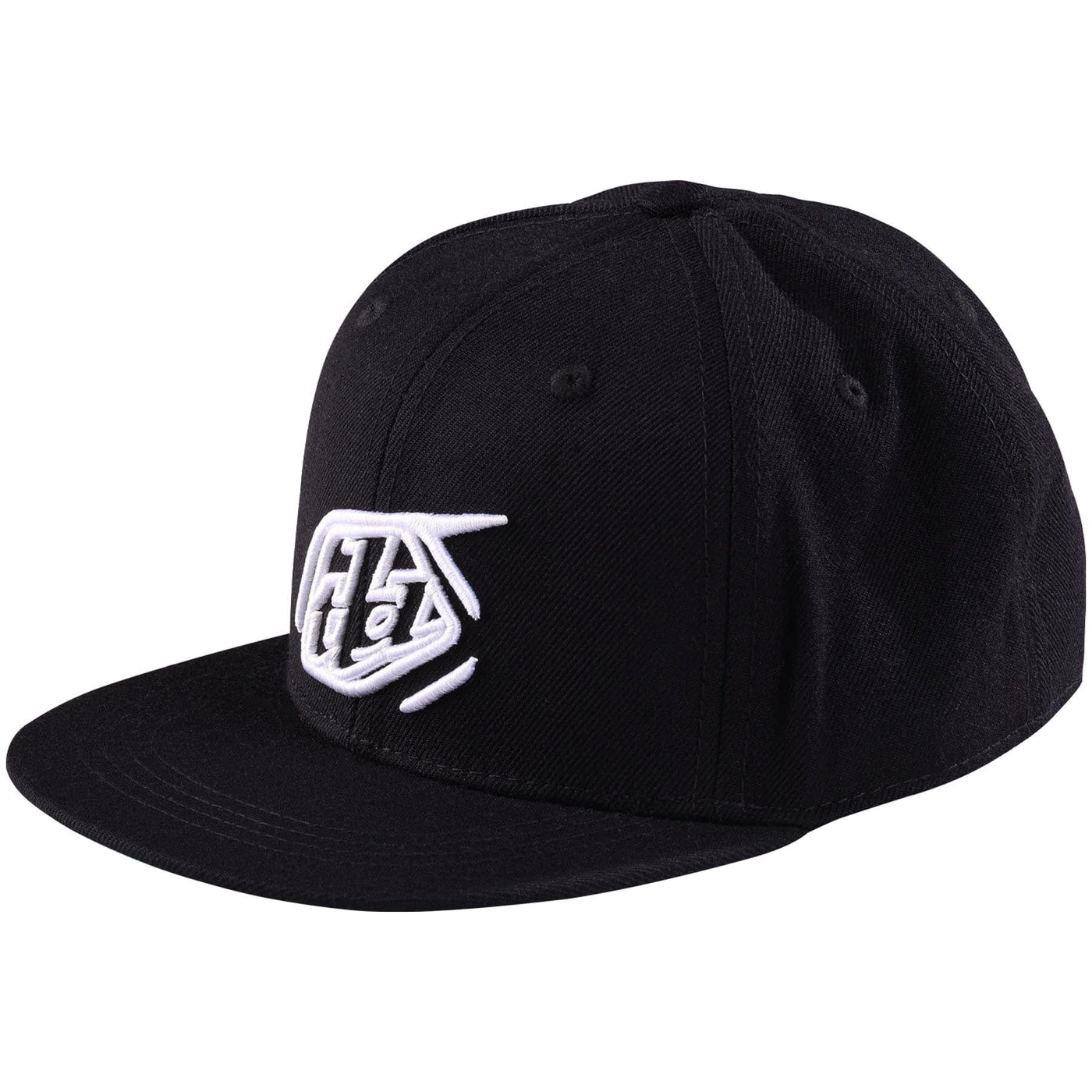 Troy Lee Designs Flat Bill Snapback Youth Cropped Badge Hat - Black 8Lines Shop - Fast Shipping