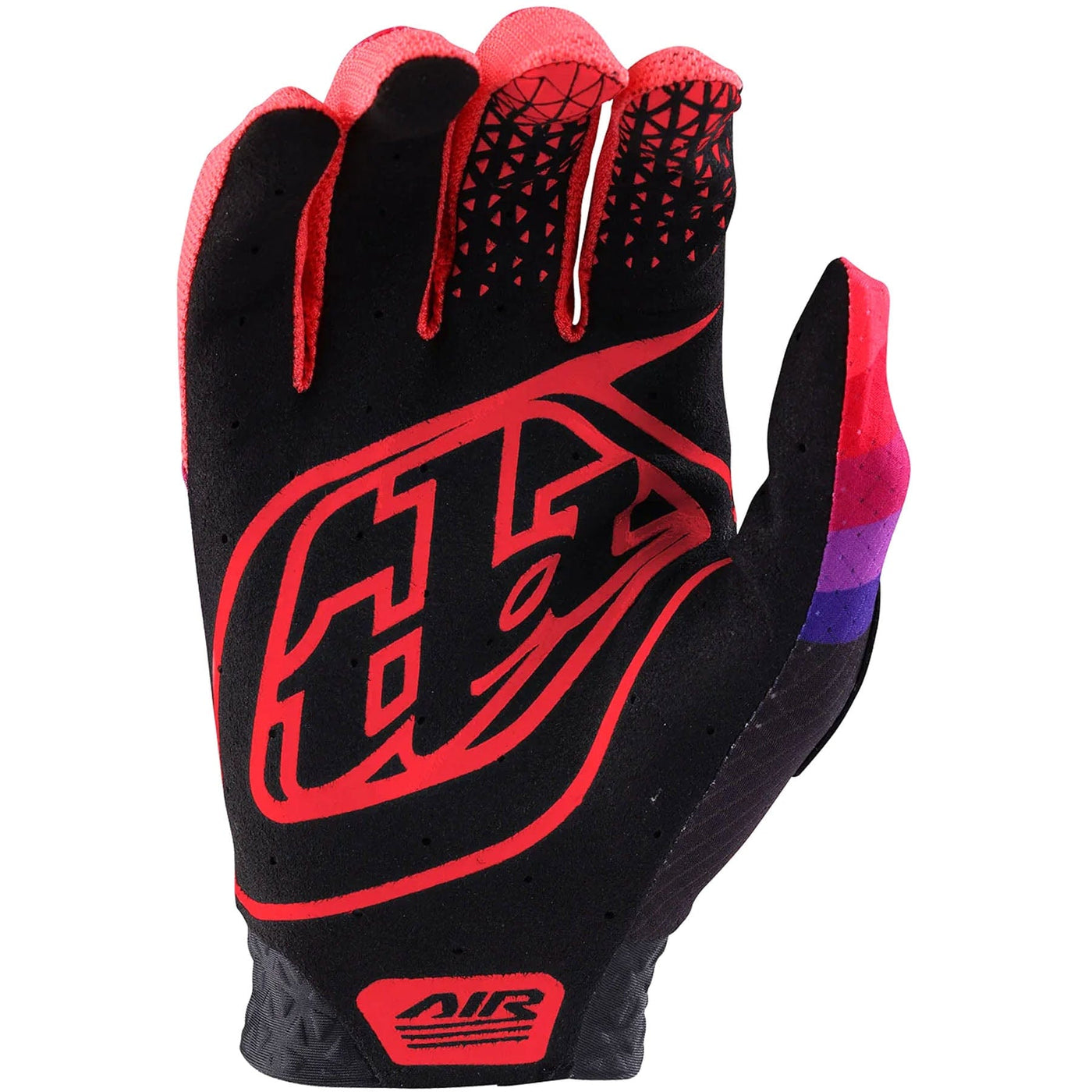 Troy Lee Designs Gloves Youth AIR Reverb Black/Glo Red 8Lines Shop - Fast Shipping