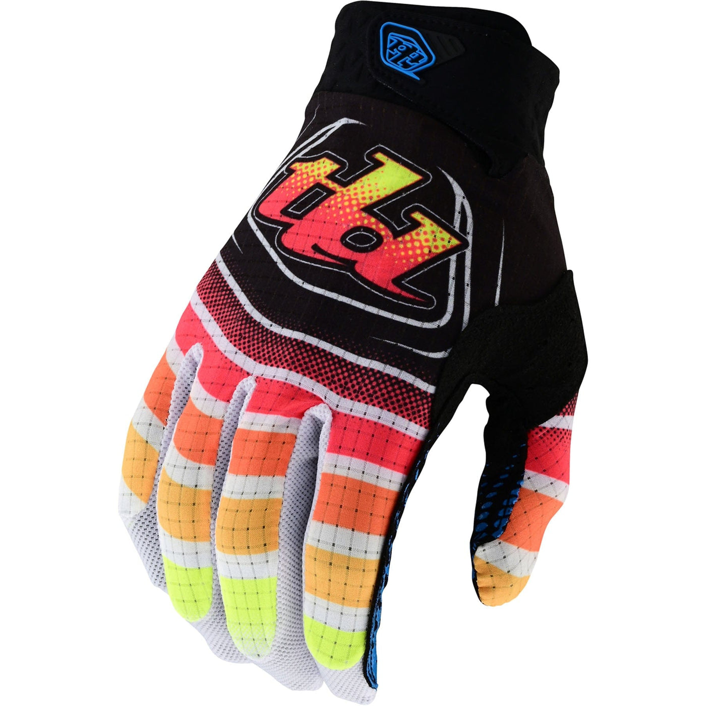 Troy Lee Designs Gloves Youth AIR Wavez Black/Multi 8Lines Shop - Fast Shipping