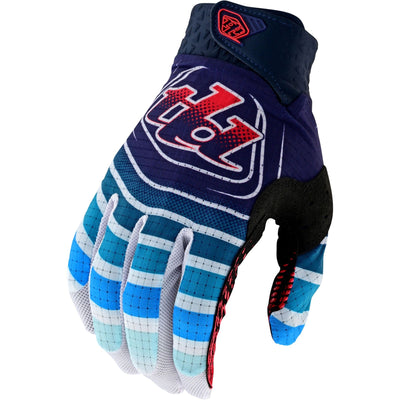 Troy Lee Designs Gloves Youth AIR Wavez Navy/Red 8Lines Shop - Fast Shipping