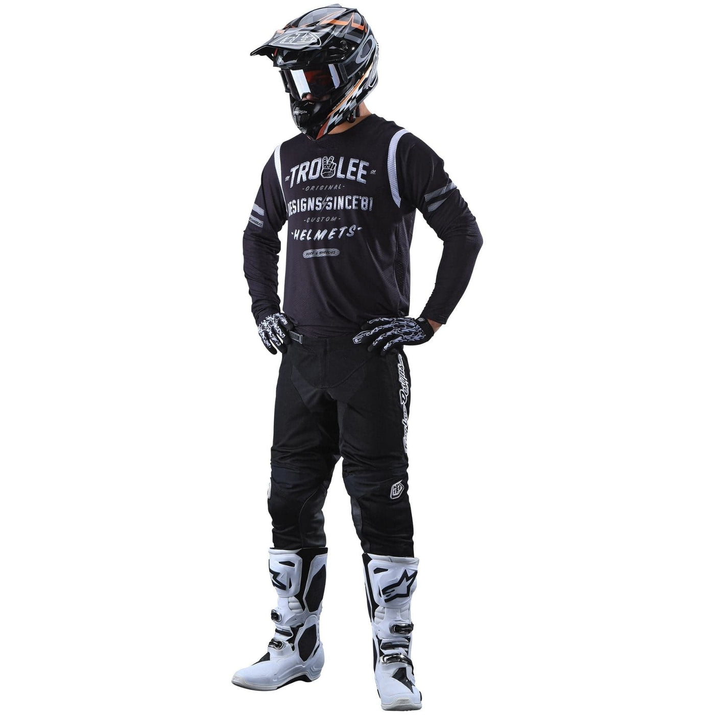 Troy Lee Designs GP AIR MX Set Roll Out - Black 8Lines Shop - Fast Shipping