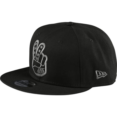 Troy Lee Designs Peace Sign Snapback Hat - Black 8Lines Shop - Fast Shipping