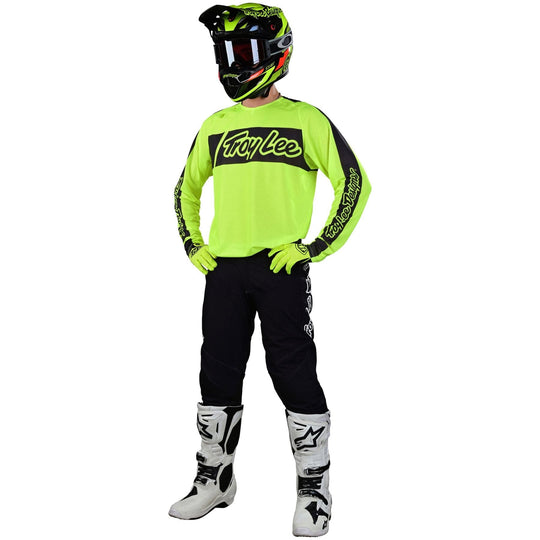 ①トロイリーデザイン　ロングパンツ　未使用タグ付き　FLO YELLOW Troy Lee Designs SE PRO Motocross Gear Set Vox - Flo Yellow