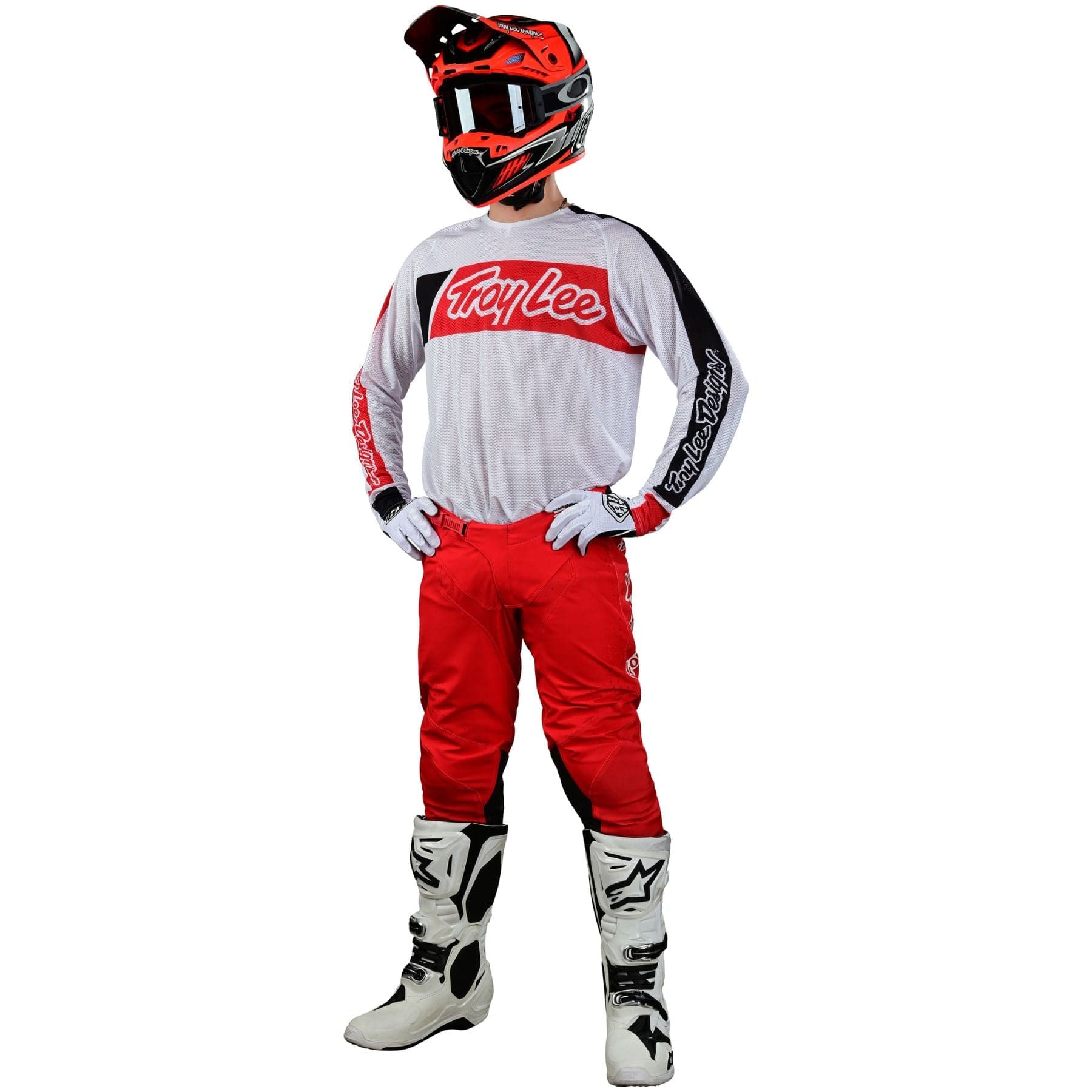 Troy Lee Designs SE PRO Motocross Gear Set Vox - White/Red