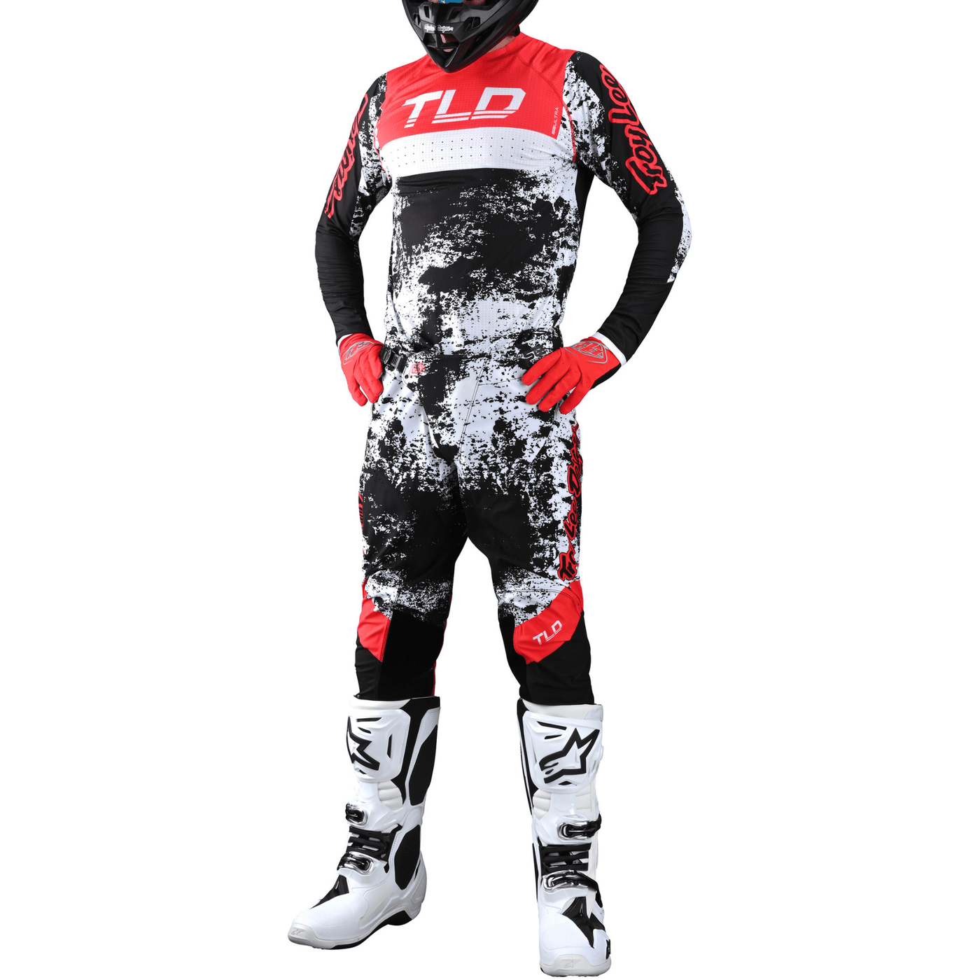 Troy Lee Designs SE ULTRA Jersey Grime Black - Rocket Red 8Lines Shop - Fast Shipping