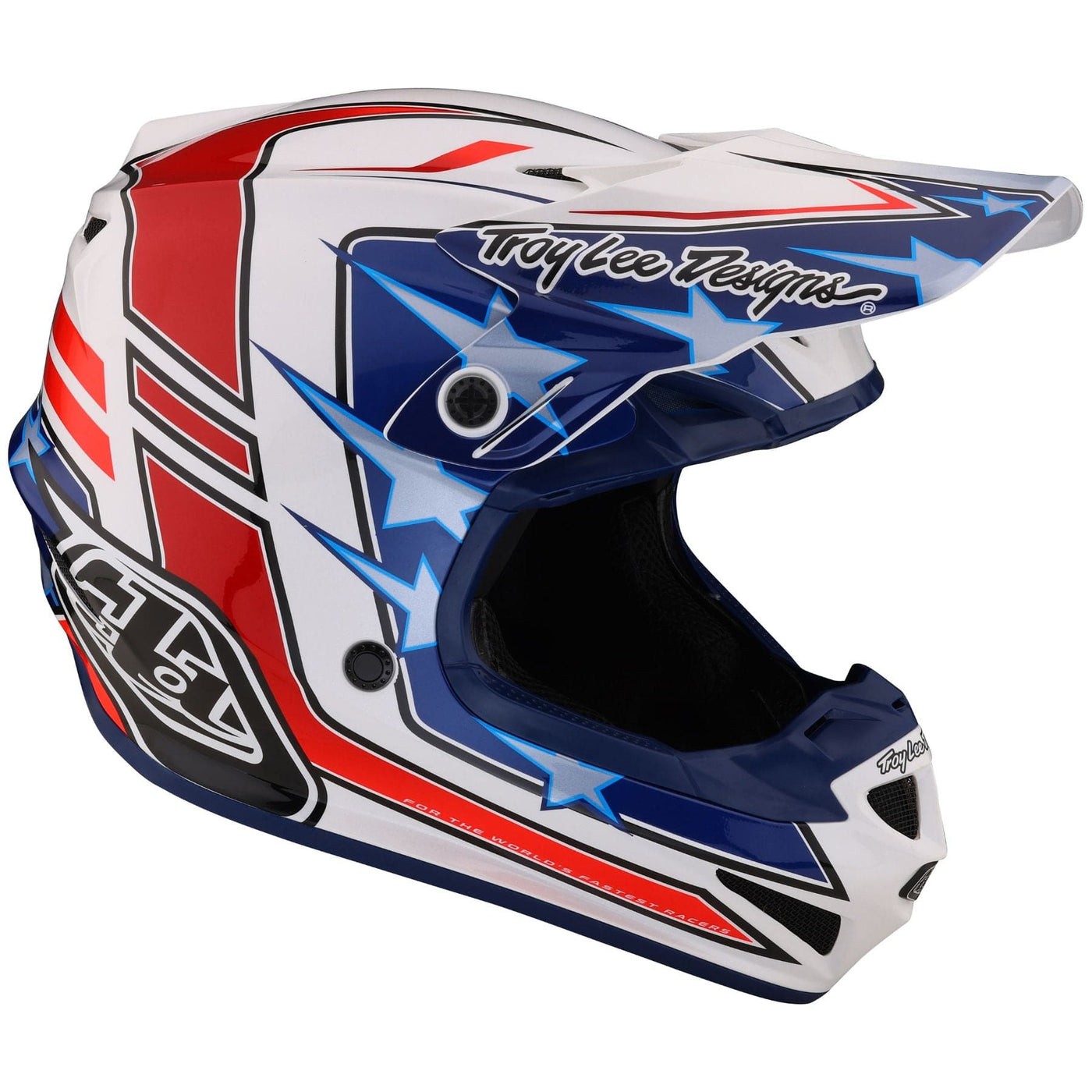 Troy Lee Designs SE4 Polyacrylite Helmet Flagstaff - White 8Lines Shop - Fast Shipping