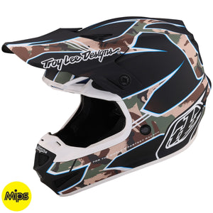 Troy Lee Designs SE4 Polyacrylite Helmet Matrix - Camo/Black 8Lines Shop - Fast Shipping