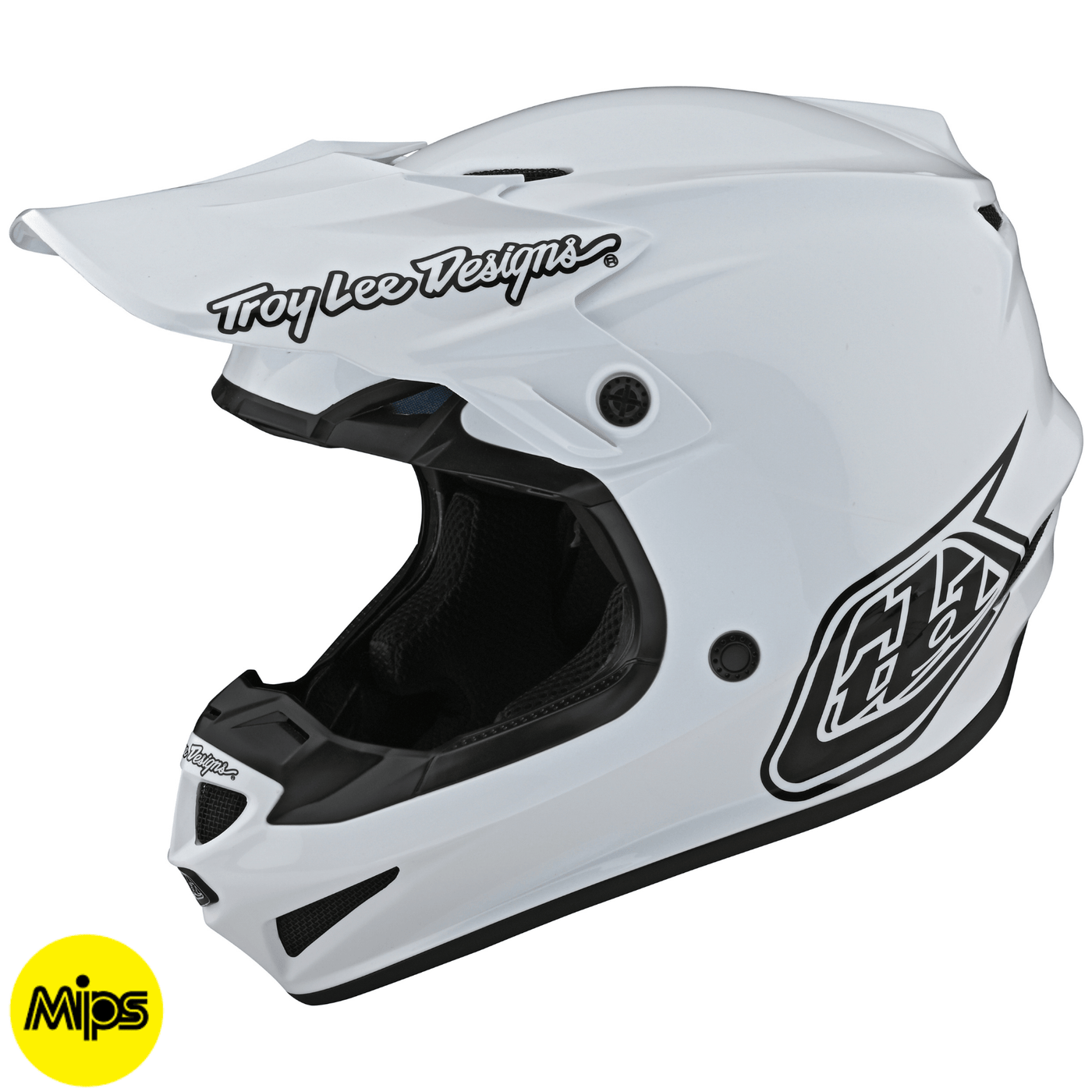 Troy Lee Designs SE4 Polyacrylite Helmet Mono - White 8Lines Shop - Fast Shipping