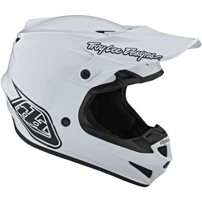 Troy Lee Designs SE4 Polyacrylite Helmet Mono - White 8Lines Shop - Fast Shipping