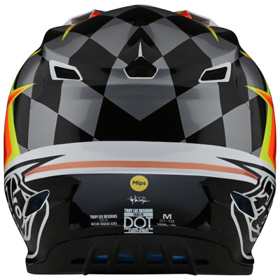 Troy Lee Designs SE4 Polyacrylite Helmet Warped - White 8Lines Shop - Fast Shipping