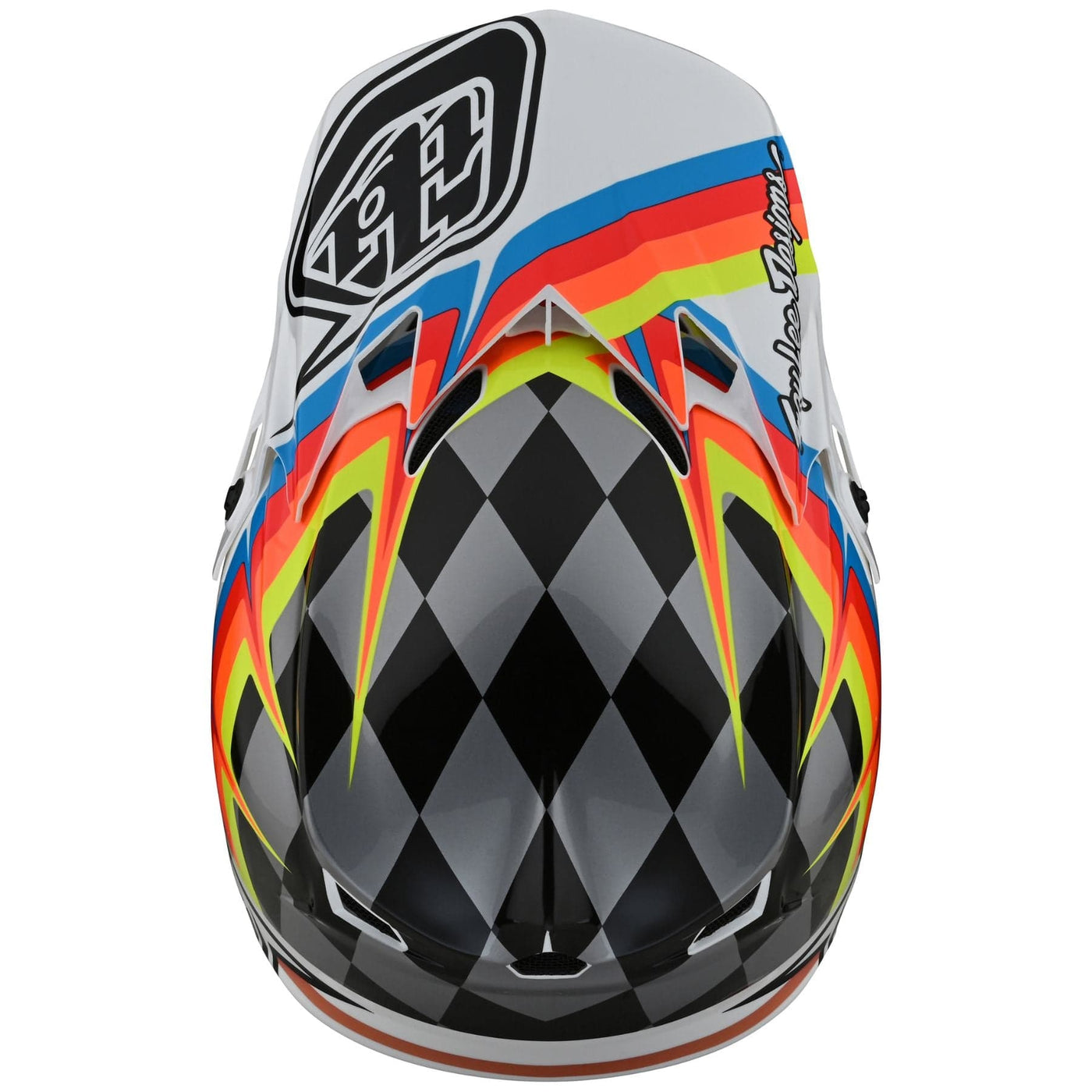 Troy Lee Designs SE4 Polyacrylite Helmet Warped - White 8Lines Shop - Fast Shipping