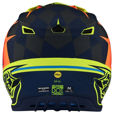 Troy Lee Designs SE4 Polyacrylite Helmet  Warped - Yellow 8Lines Shop - Fast Shipping