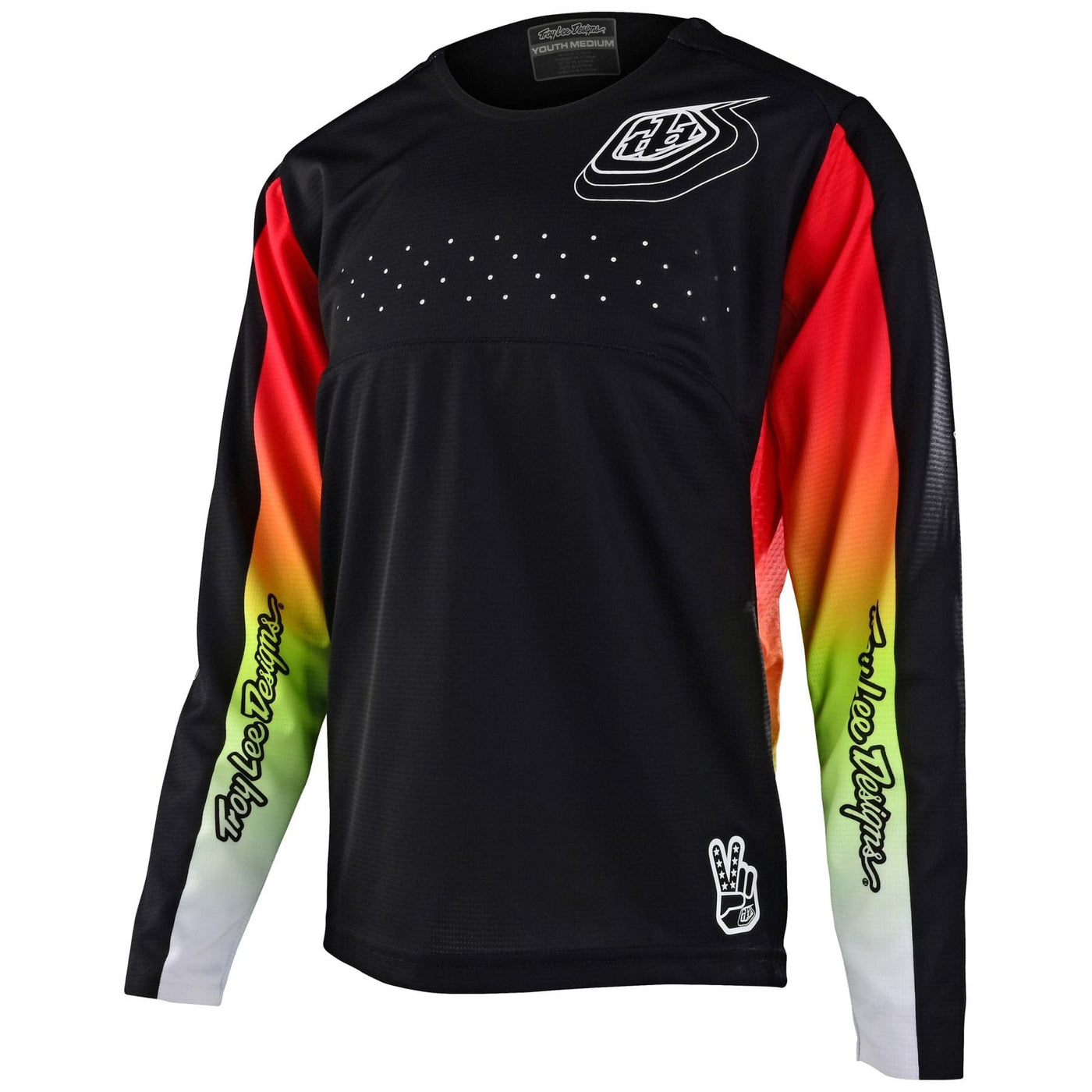 Troy Lee Designs Sprint Youth Jersey Richter - Black 8Lines Shop - Fast Shipping