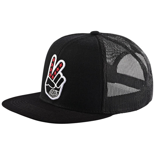 Troy Lee Designs Trucker Peace Out Snapback Hat Black