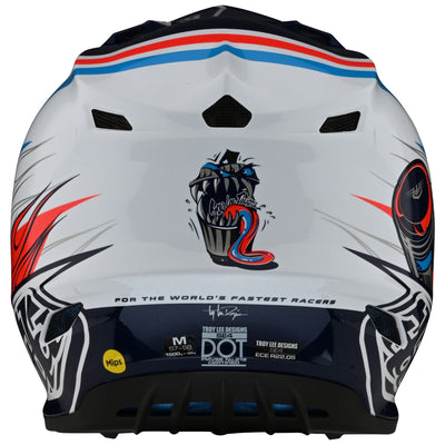 Troy Lee SE4 Polyacrylite Helmet Skooly - Blue/Orange 8Lines Shop - Fast Shipping