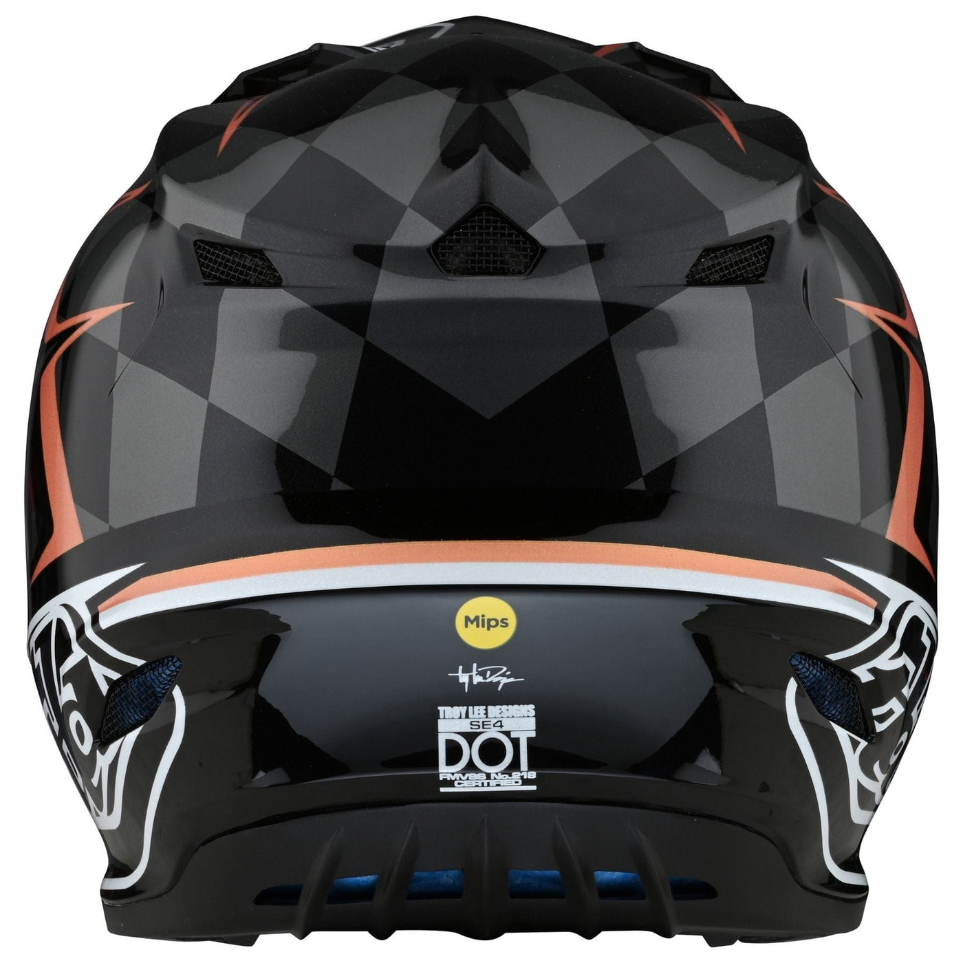 Troy Lee SE4 Polyacrylite Helmet Warped - Black/Copper 8Lines Shop - Fast Shipping
