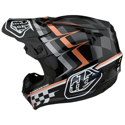 Troy Lee SE4 Polyacrylite Helmet Warped - Black/Copper 8Lines Shop - Fast Shipping