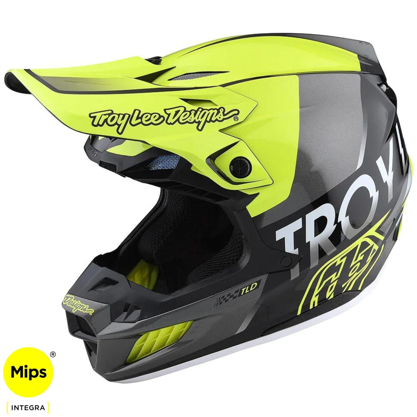 Troy Lee SE5 Composite Helmet Qualifier - Glo Yellow/Black 8Lines Shop - Fast Shipping