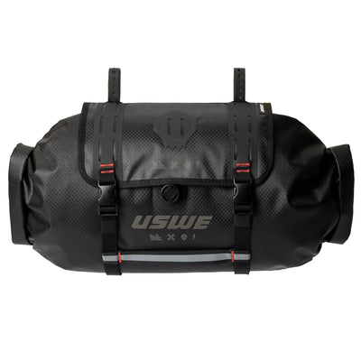 USWE Handlebar Roll-Top Bag + Holster 9L Bikepacking Bag - Black 8Lines Shop - Fast Shipping