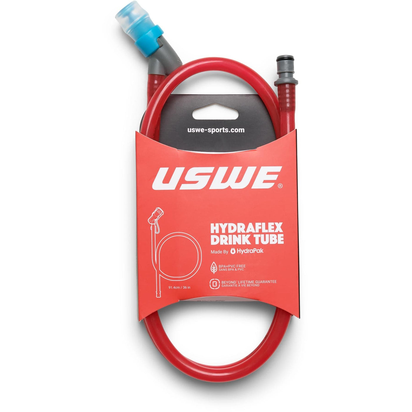 USWE Hydraflex Drink Tube Kit + Bite Valve - Red 8Lines Shop - Fast Shipping