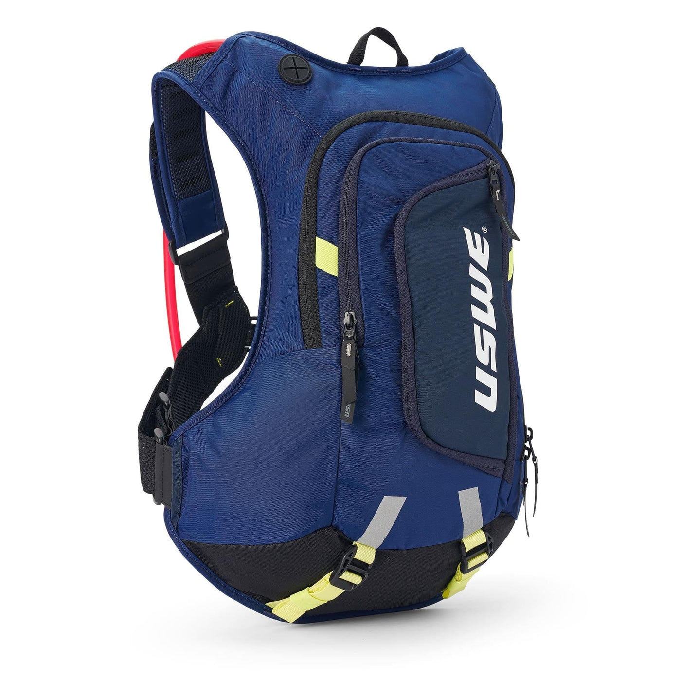 USWE MOTO Hydro 12L Hydration System Backpack - Factory Blue, ergonomic design, lightweight, secure fit, ideal for biking, hiking, adventure sports, durable fabric, hydration reservoir included. | 8Lines Shop - Fast Shipping