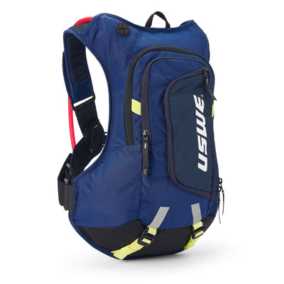 USWE MOTO Hydro 12L Hydration System Backpack - Factory Blue, ergonomic design, lightweight, secure fit, ideal for biking, hiking, adventure sports, durable fabric, hydration reservoir included. | 8Lines Shop - Fast Shipping