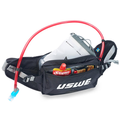 USWE Zulo 2L Hydration System Waist Pack - Carbon Black 8Lines Shop - Fast Shipping