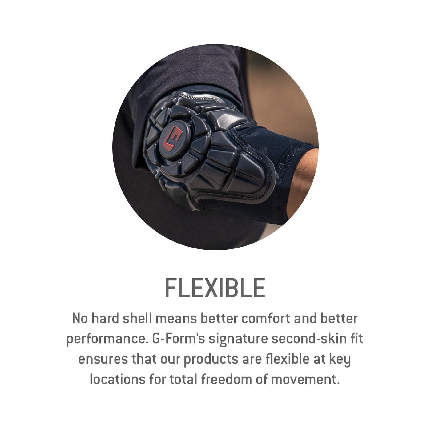 Flexible elbow guards for adults