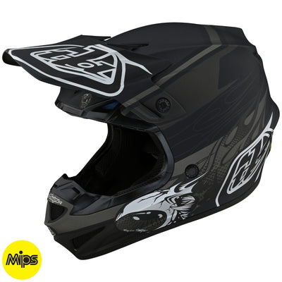 Troy Lee Designs SE4 Polyacrylite Helmet Skooly - Black