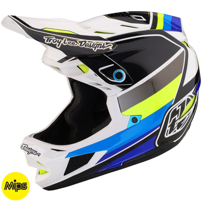 TLD D4 Composite MIPS Helmet Reverb - White/Blue