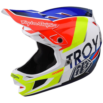Troy Lee Desgins D4 Composite Helmet Visor - Qualifier White/Blue