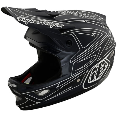 Troy Lee Desgins D3 Fiberlite Helmet Visor Spiderstripe - Black