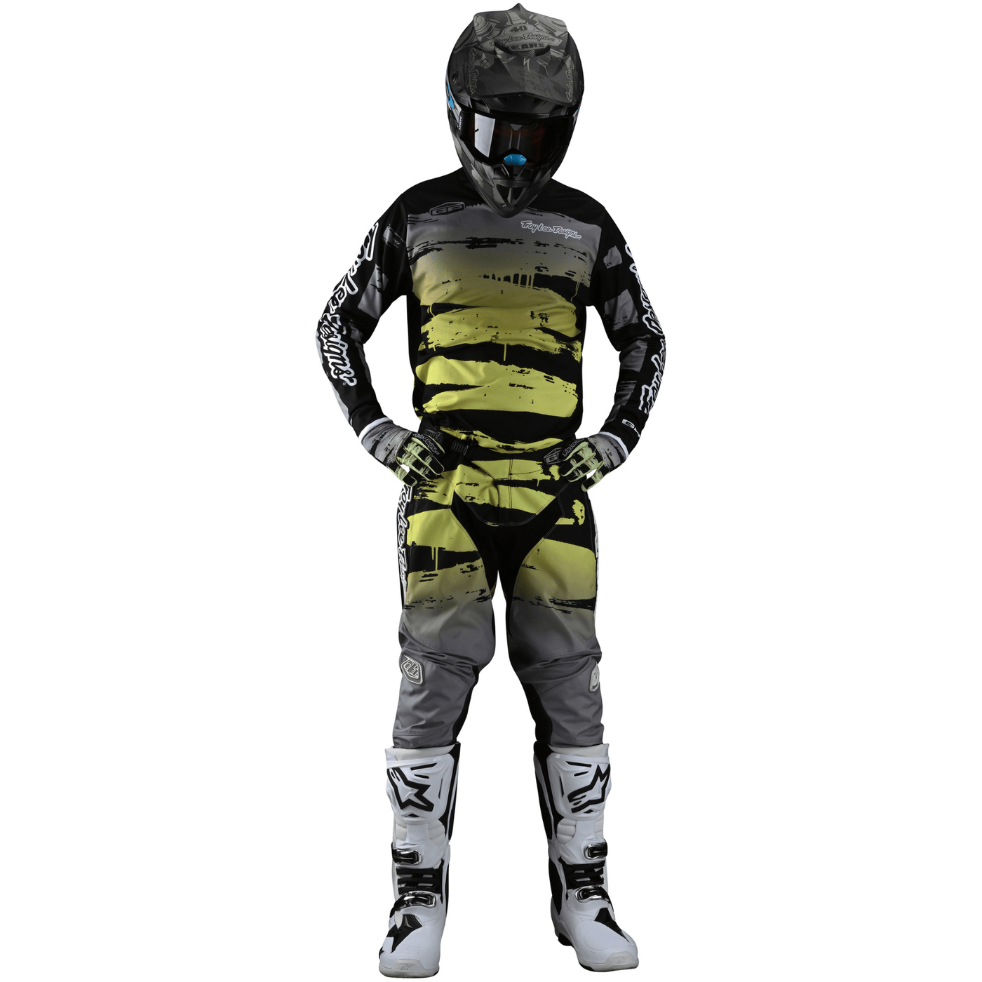 Troy Lee Designs GP MX Set Brushed - Black/Glo Green