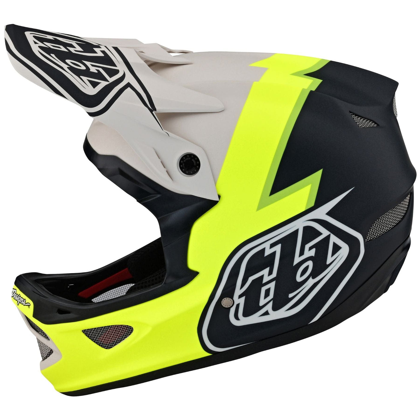 Troy Lee Designs D3 Fiberlite Helmet Volt  - Flo Yellow