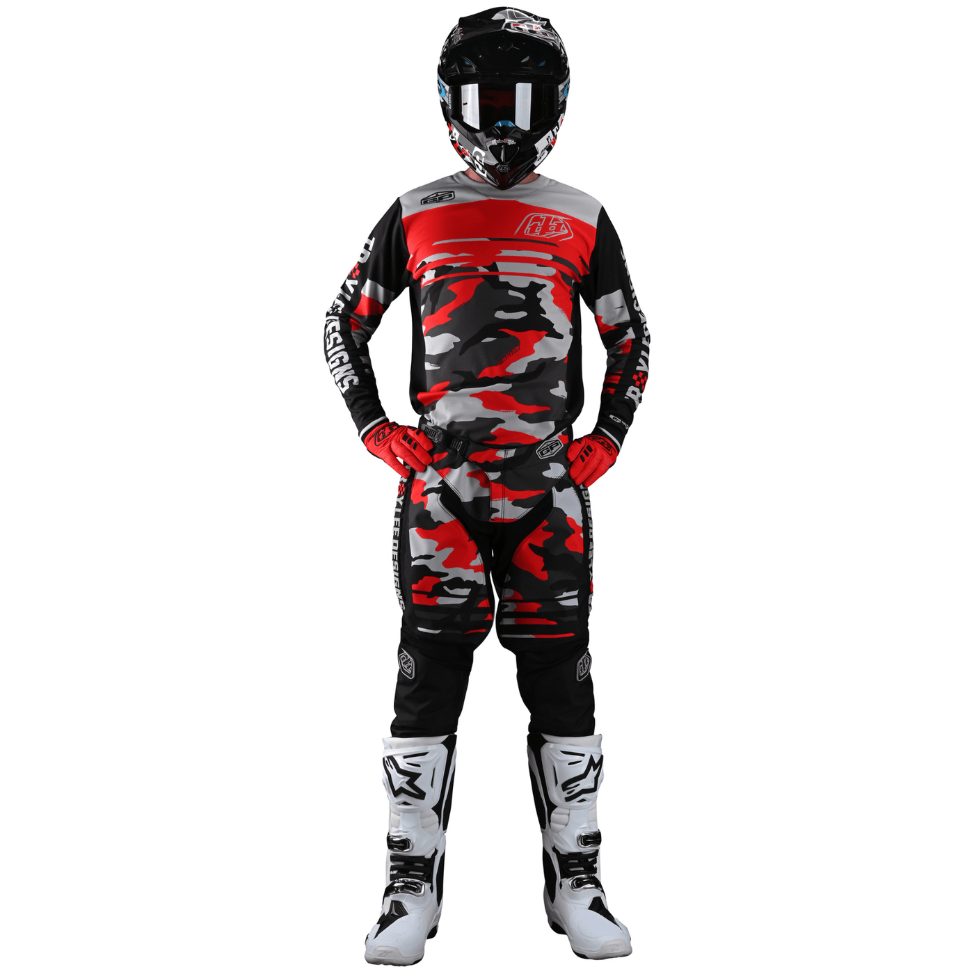 Troy Lee Designs GP MX Set Formula Camo - Black/Rocket Red