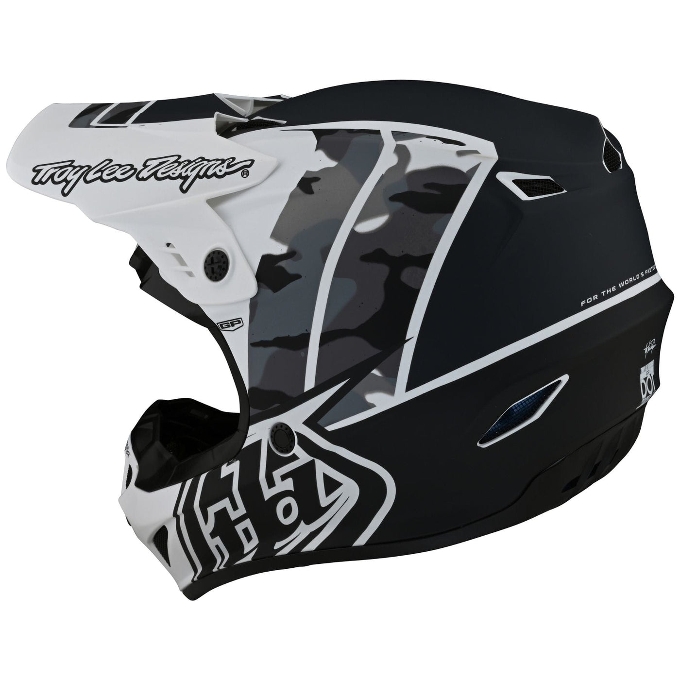 motocross helmet for downhill mountain biking - black and white
