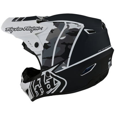 motocross helmet for downhill mountain biking - black and white