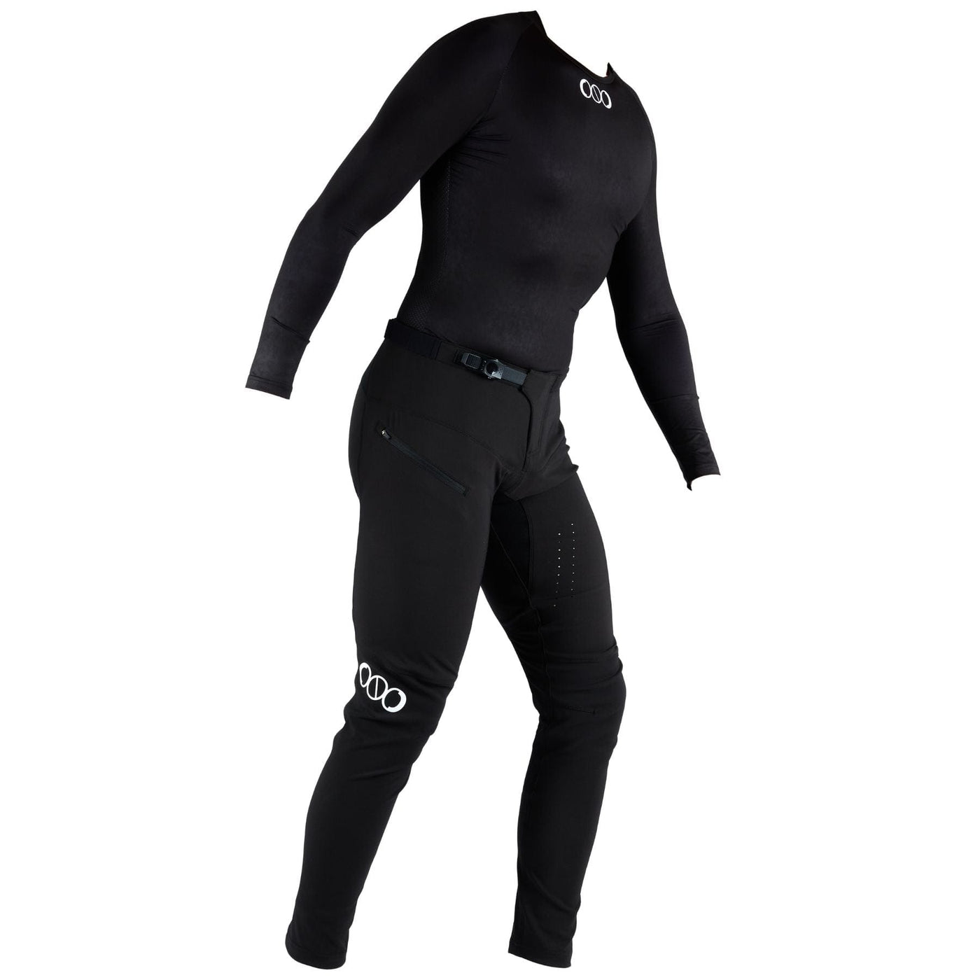 NoLogo Racer Adult Long Sleeve Cycling Jersey - Black