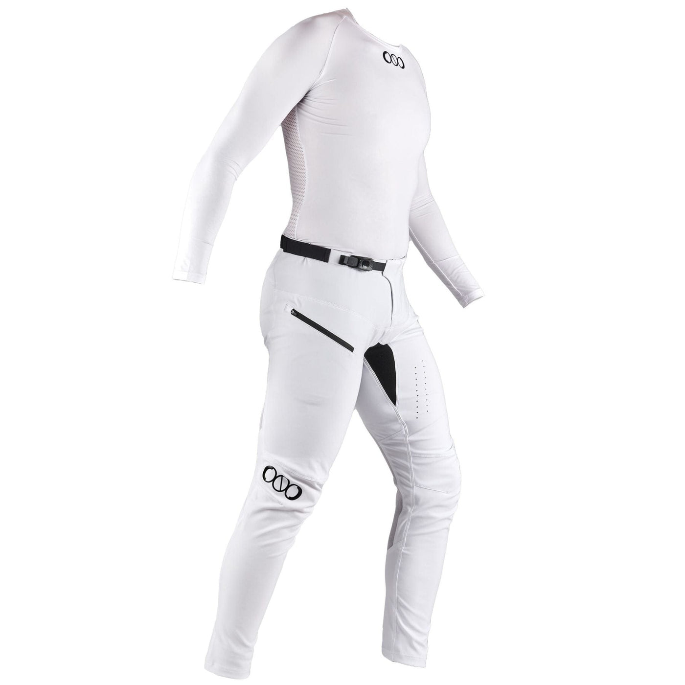NoLogo Racer Youth Long Sleeve Cycling Jersey Shirt - White