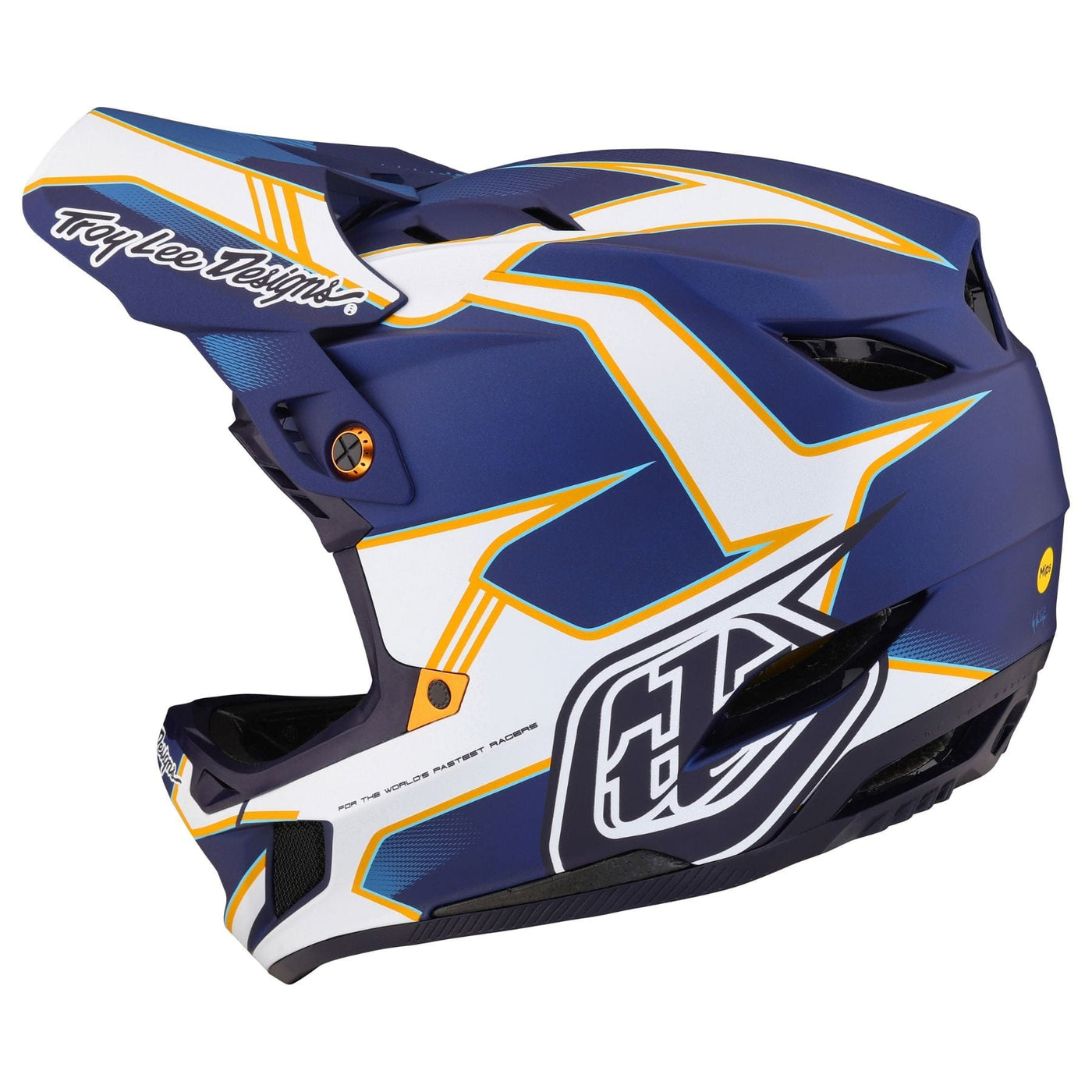 Troy Lee Designs D4 Composite MIPS Helmet Matrix - Blue