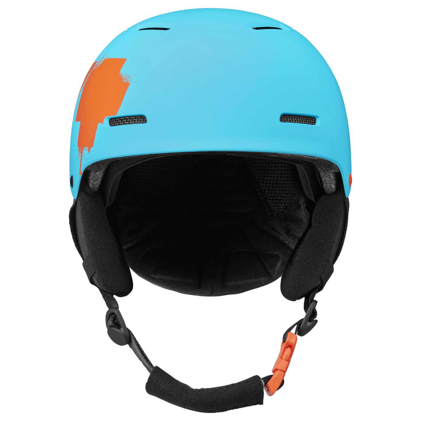 SPY Youth Snow Helmet Lil Astronomic Matte Blue - Orange Splatter Logo