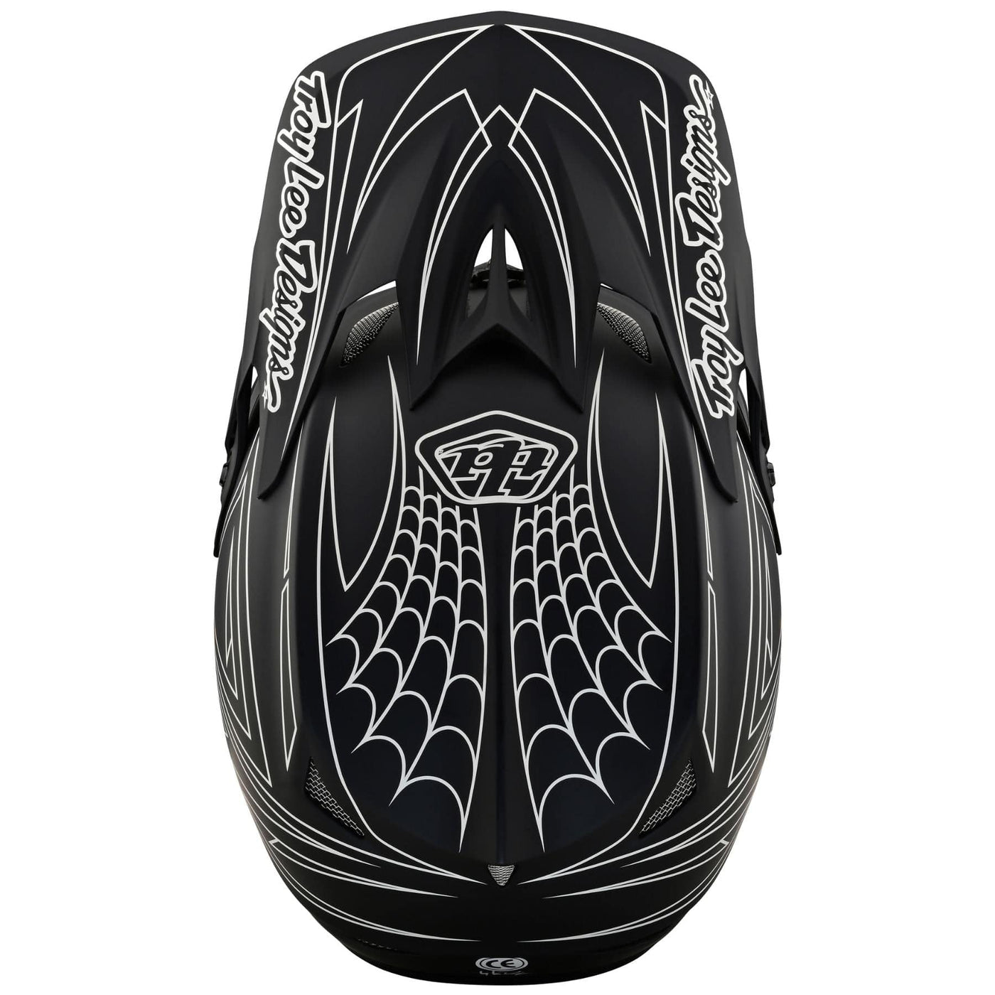 Troy Lee Desgins D3 Fiberlite Helmet Visor Spiderstripe - Black